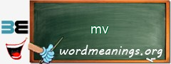 WordMeaning blackboard for mv